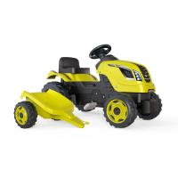 Šliapací traktor Farmer XL zelený s vozíkom